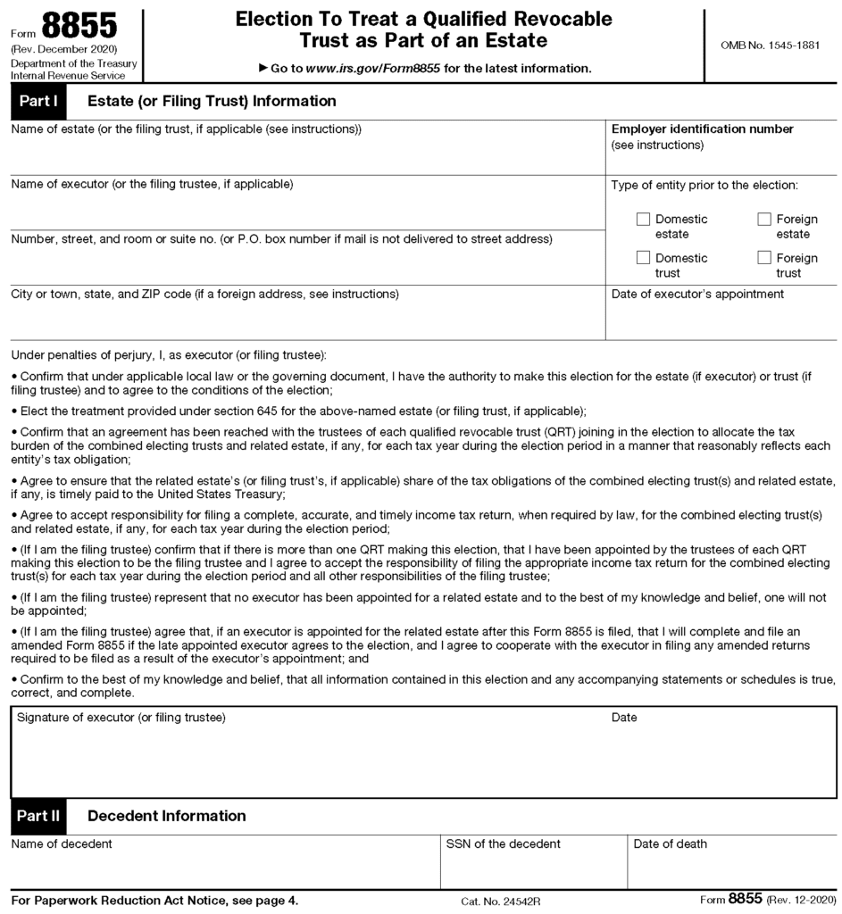 IRS Form 1041 page 1