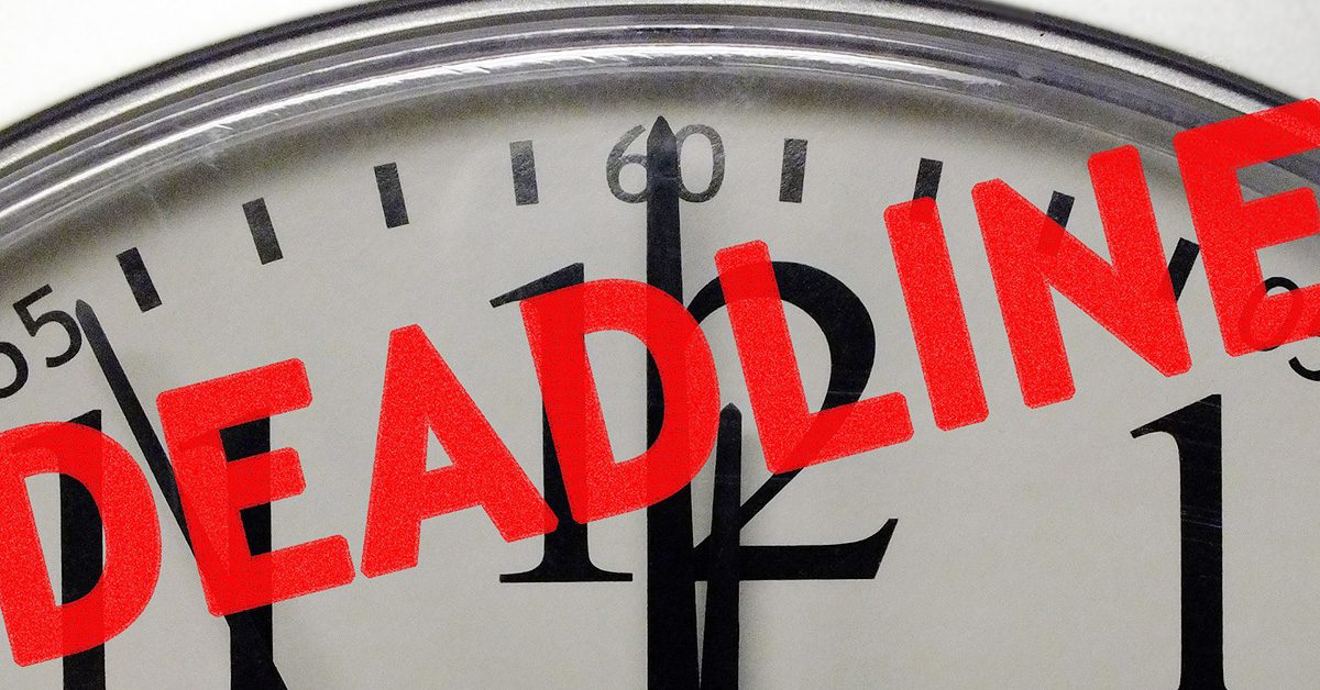 Extension deadline approaches